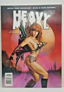 1998 Heavy Metal Magazine January Bettie Page, Bilal & Caza return!