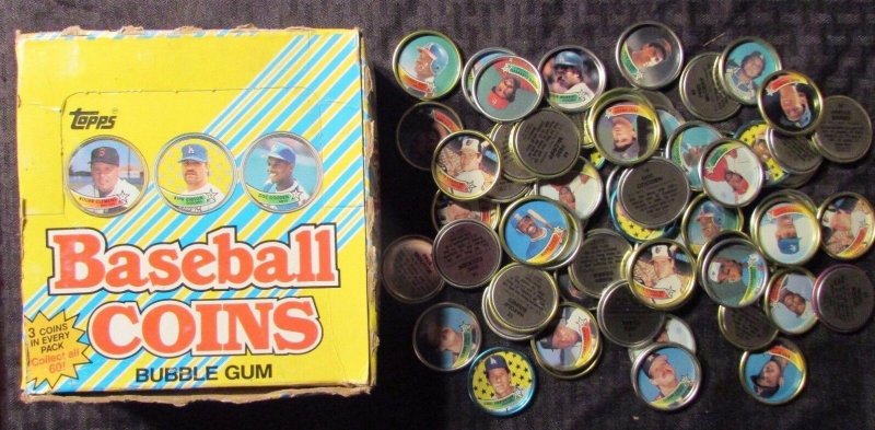 1989 Topps BASEBALL COINS LOT of 67 NM in Original Box C-4