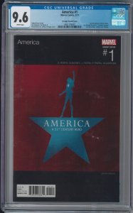 AMERICA 1 Hip Hop Veregge Variant CGC 9.6 NM+ 1st Print HAMILTON  1st Solo 2017