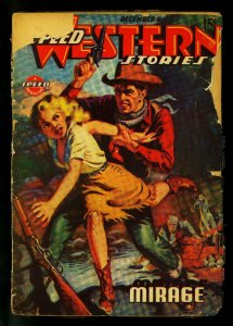 Speed Western December 1943- Allen Anderson Good Girl art- FAIR