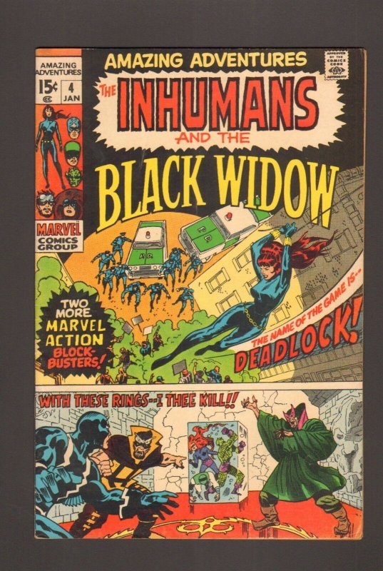 Amazing Adv  #4 - Featuring Black Widow !  - 1971 (Grade 5.5) WH
