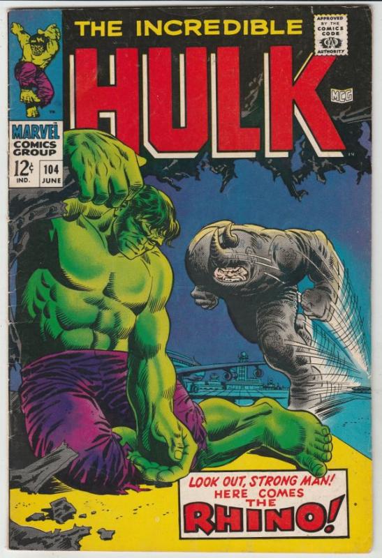 Incredible Hulk #104 (Jun-68) FN/VF Mid-High-Grade Hulk