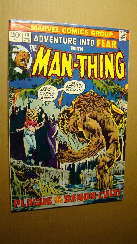 ADVENTURE INTO FEAR 14 *HIGH GRADE* MAN-THING VS DEMON CULT BRONZE AGE HORROR