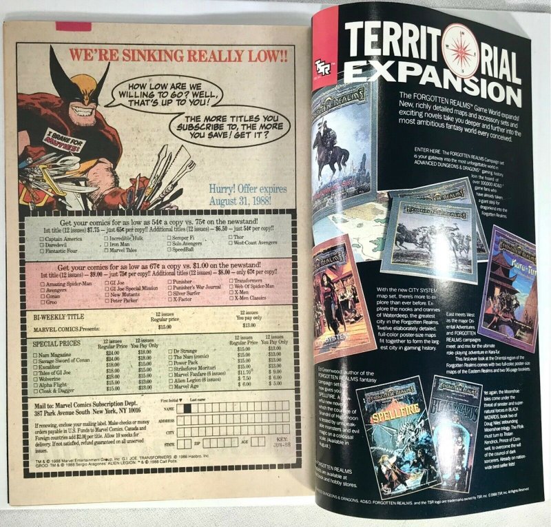 THE PUNISHER Comic Issue 12 — 36 Pages $1.00 Cover — 1988 Marvel Universe VF+ 