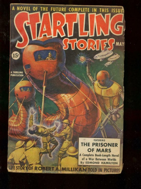 STARTLING STORIES MAY 1939  ROBOT & FLYING SAUCER COVER VG