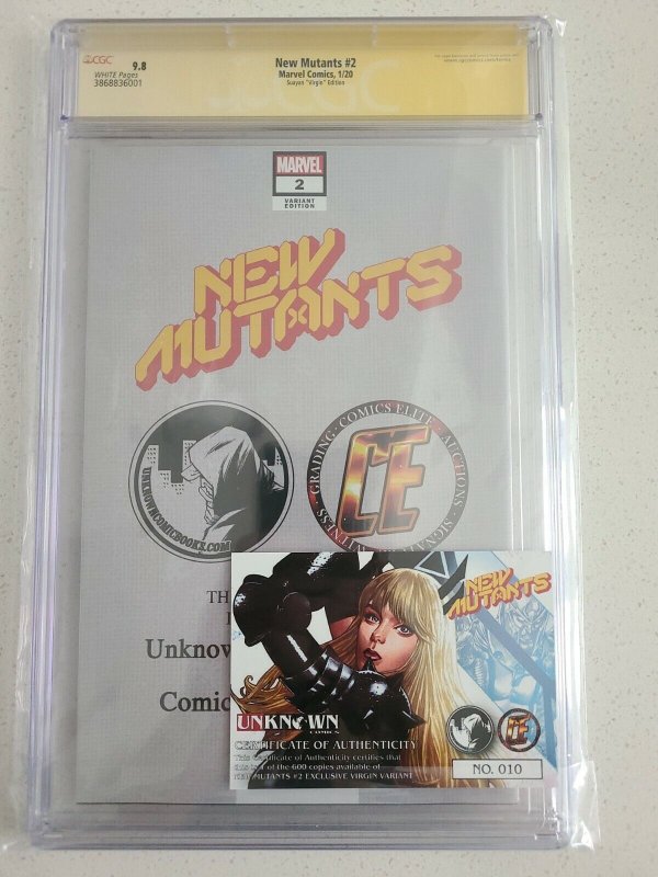 New Mutants #2 Suyan Virgin Variant CGC SS 9.8 Mico Suayan Remark