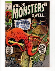 Where Monsters Dwell #2 (1970) SPORR Appearance Pre-Hero MARVEL  / ID#394-B