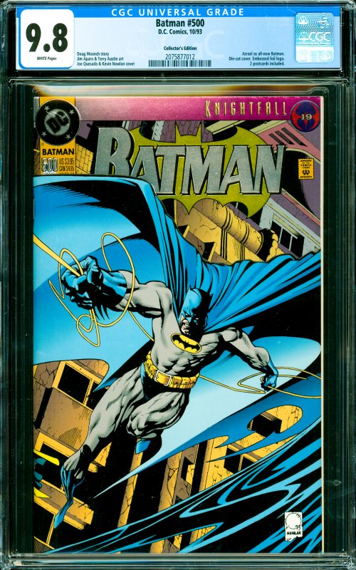 Batman #500 CGC Graded 9.8 Azrael as all-new Batman.