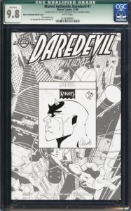 Marvel Authentix: Daredevil (1998 Marvel) # 1 CGC Qualified CGC 9.8 Sketch var