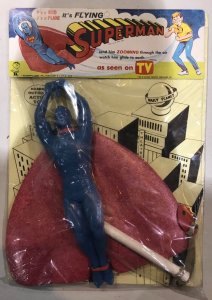 Vintage 1965 Hasbro FLYING SUPERMAN Action Toy MIP! Rare!