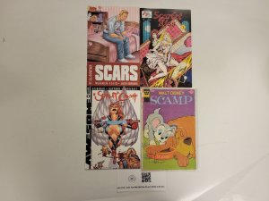 4 Awesome Comics #1 Scarlet Crush #1 Scarlet Kiss #1 Scars #27 Scamp 29 TJ29