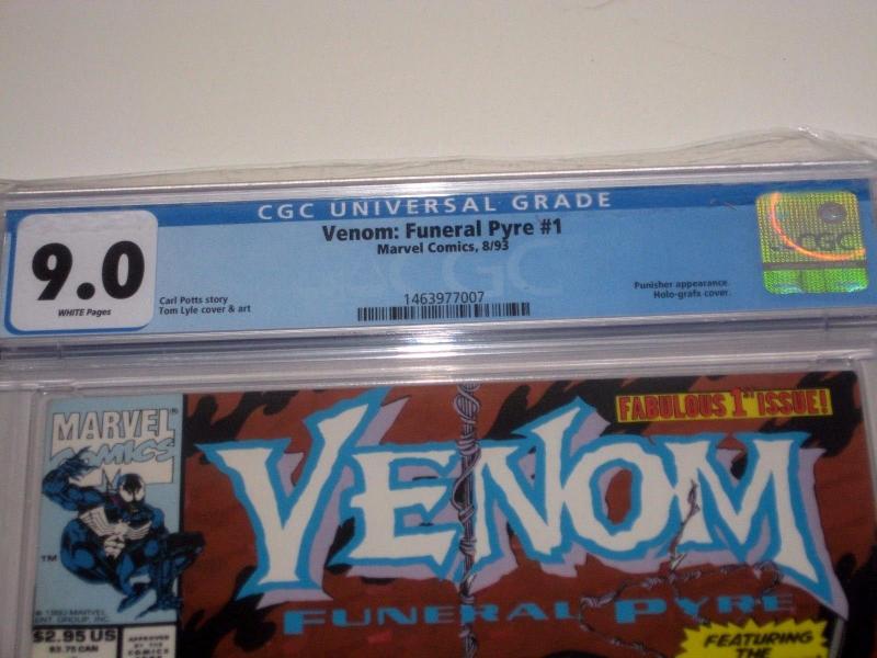 Venom: Funeral Pyre #1 (Aug 1993, Marvel) CGC Rated 9.0