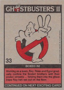 1989 Topps Ghostbusters #33 Boxed In! > Egon > Peter & Ray > 