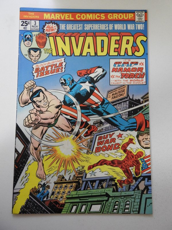 The Invaders #3 VG Condition: Moisture Stain