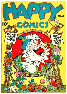 HAPPY COMICS #1 (Oct 1943) 6.0 FN Jim Tyer Cover! 60 pgs of Funny Animal Fun!