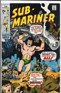 Sub-Mariner #39 (1971) Namor the Sub-Mariner