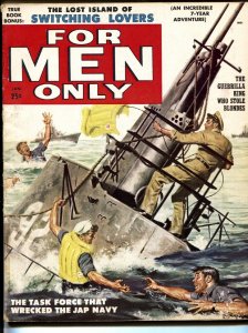 For Men Only 1/1958-WWII-Shipwreck cover-Cheesecake pix