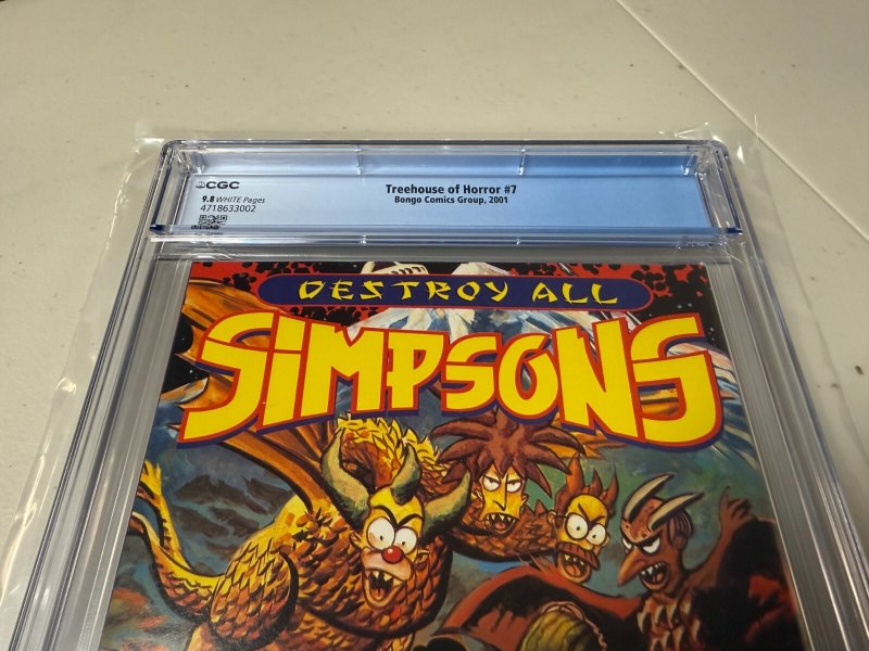 Treehouse Of Horror # 7 CGC Graded 9.8 Bongo Comic Book 2001 Mark Hamill JH30