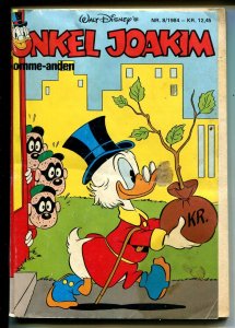 Onkel Joakim #8 1984-Disney-Danish-Uncle Scrooge-Carl Barks-Mickey Mouse-VG