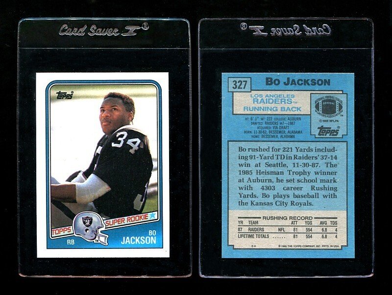 1988 Topps Bo Jackson #327 Rookie Card  NM-MT