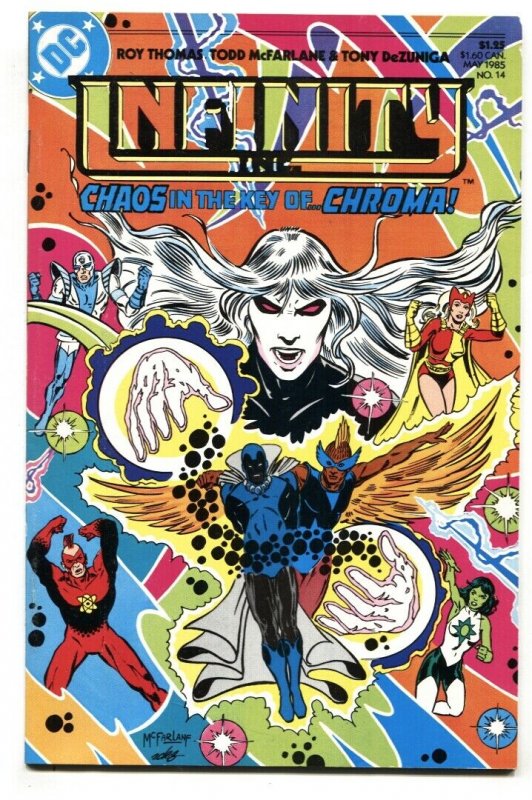 Infinity Inc. #14 1st published artwork by TODD MCFARLANE at DC comic book