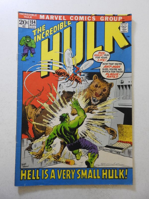 The Incredible Hulk #154 (1972) VG+ Condition moisture stains