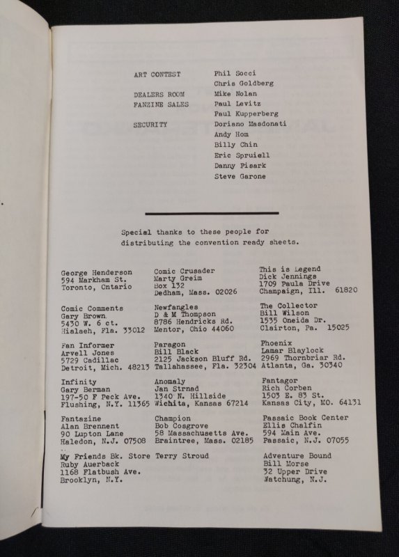 1971 Comic Art Convention New York Program - James Steranko cover (9/9.2)