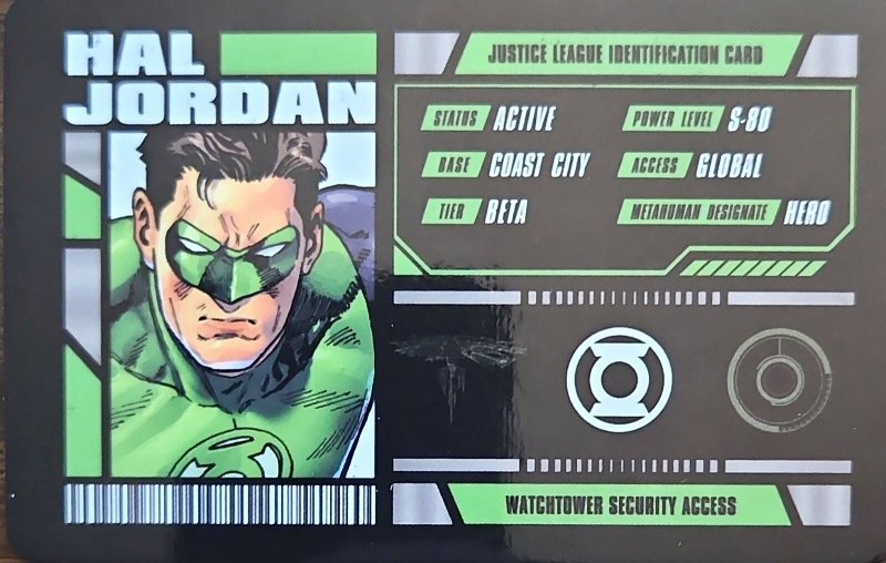 Hal Jordan Justice League Watchtower Security Access ID Card 2025