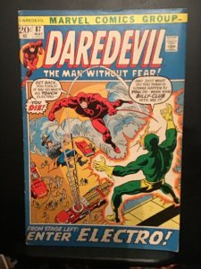 Daredevil #87 (1972)  Mid-grade Electro! FN DD & Black Widow move San Francisco