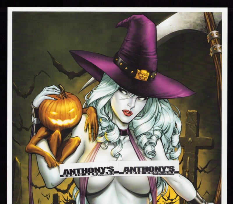 Lady Death: Devotions # 1 Naughty Witchcraft Virgin 11 x 17 Print SIGNED