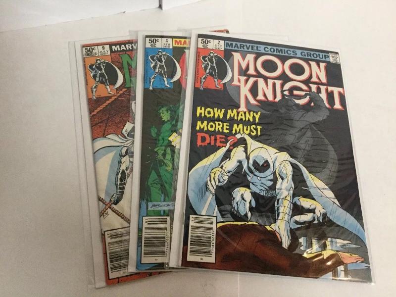 Moon Knight 2 4 9 Lot Set Run Nm Near Mint News Stand Edition Marvel A46