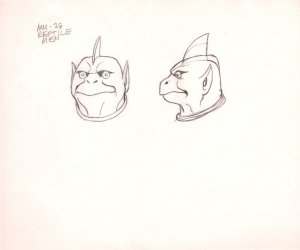 Masters of the Universe Animation Art #26 - A - Reptile Men 1980s by Ric Estrada