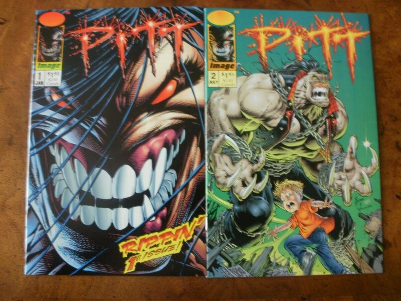 2 IMAGE Comic Book: (1993) PITT #1 #2