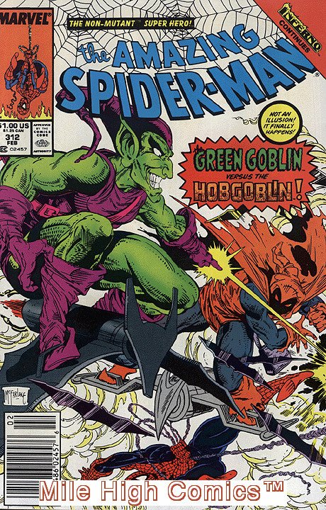 SPIDER-MAN  (1963 Series) (AMAZING SPIDER-MAN)  #312 NEWSSTAND Very Fine Comics