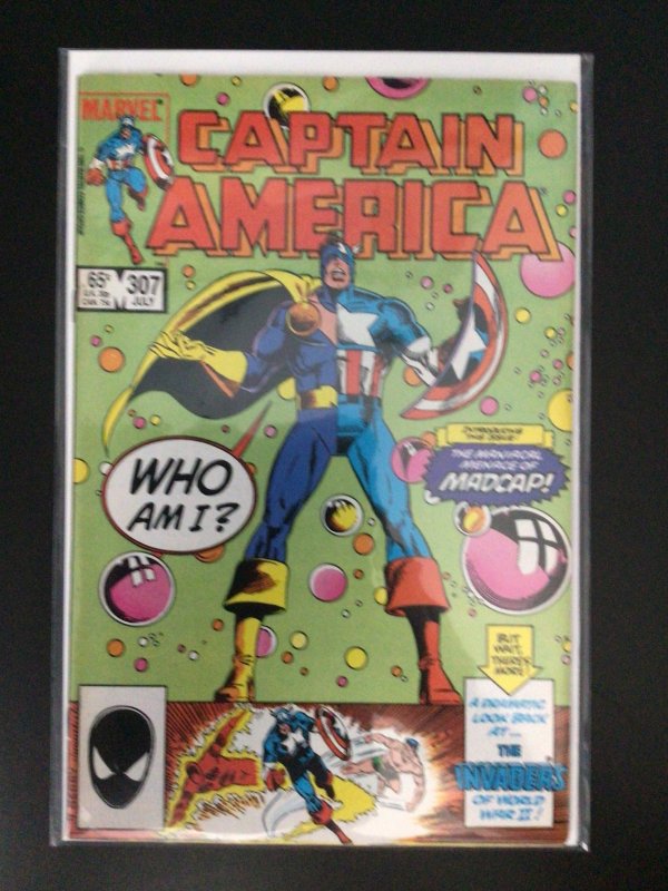 Captain America #307 (1985) 1st Madcap, NM-NM+