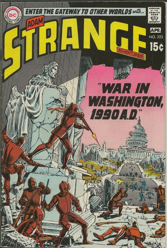 Adam Strange Adventures #223 ORIGINAL Vintage 1970 DC Comics