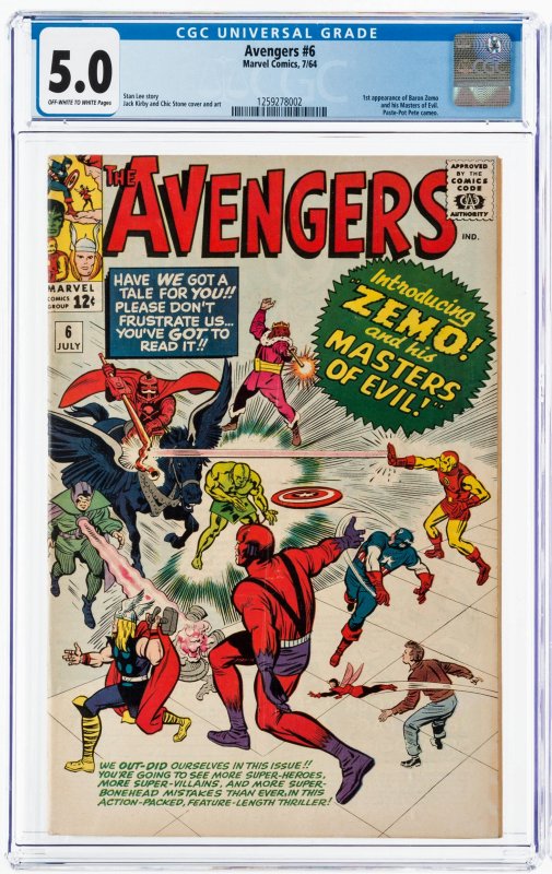 Avengers #6 (Marvel, 1964) CGC 6.0