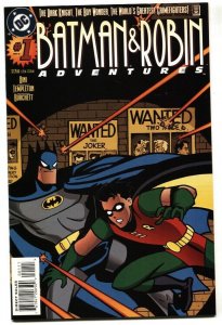 Batman and Robin Adventures #1 1995 HARLEY QUINN wanted poster cover.