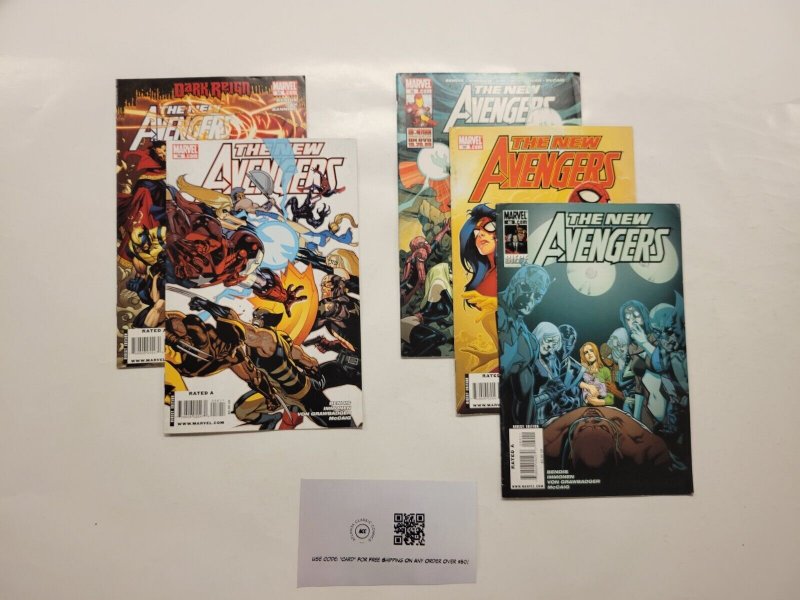 5 The New Avengers Marvel Comic Books #53 56 58 59 60 26 TJ7