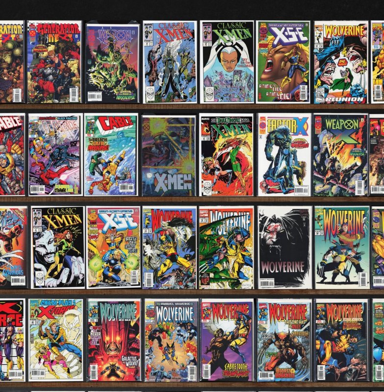 Huge Lot 150+ Comics with Wolverine, Fantastic Four, Cable, X-Force & More!