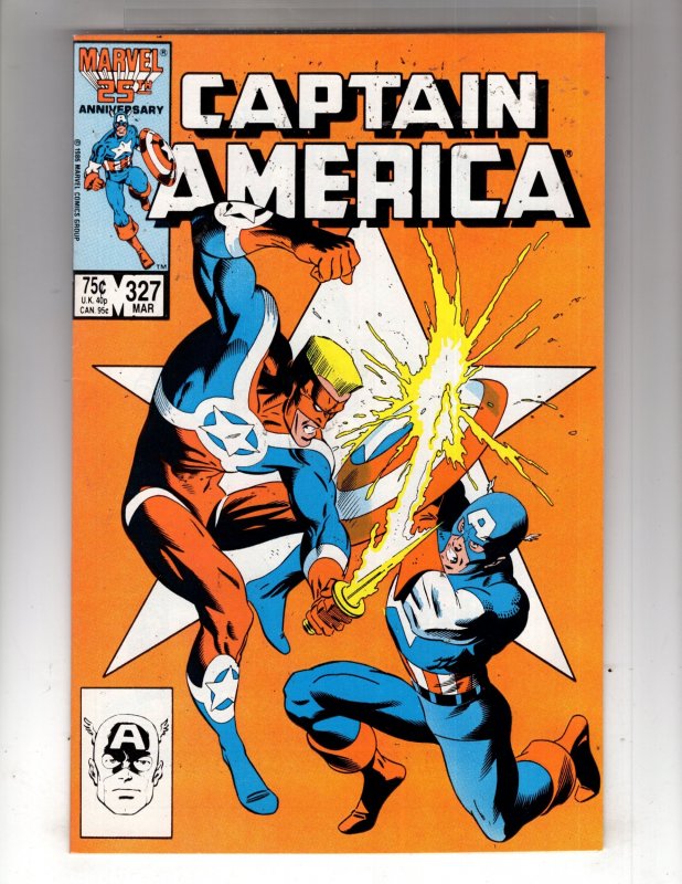 Captain America #327 (1987) VF-/VF 2nd Appearance of The Superpatriot! / ID#21