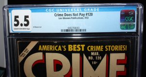 Crime Does Not Pay #120 (CGC 5.5) Al Wenzel Art - 1953