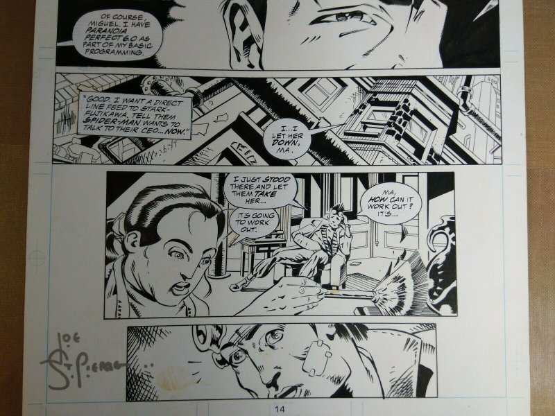 Original Art: Joe St. Pierre - Spider-Man 2099 #26 pg 14 Palmiotti inks