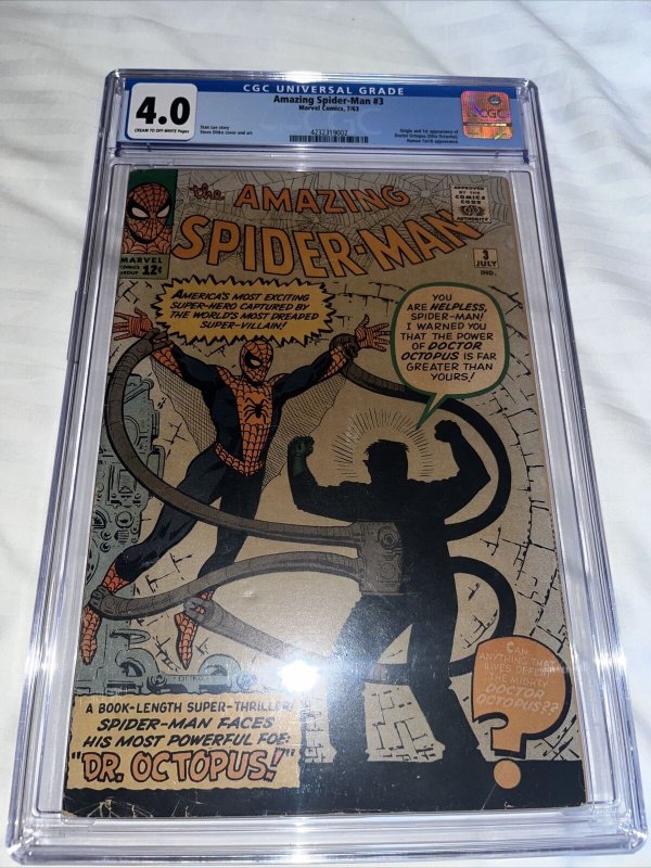 Amazing Spider-Man (1963) # 3 (CGC 4.0 ) 1st App Doctor Octopus