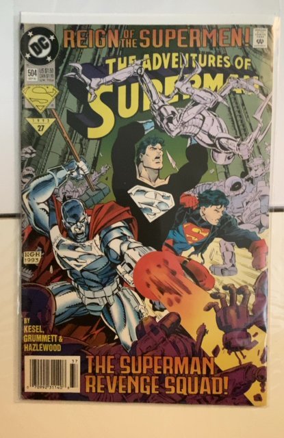 Adventures of Superman #504 Newsstand Edition (1993) Superman 