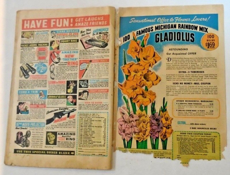 Wings Comics #91  Classic Cover. Back Cover Damage.