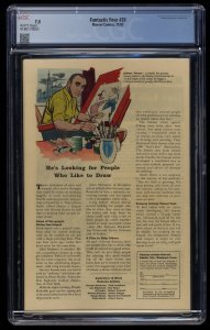 Fantastic Four #20 CGC VF- 7.5 White Pages 1st Appearance Molecule Man!