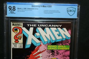 Uncanny X-Men #201 - 1st App of Nathan Summers (Cable) as a Baby CBCS 9.8 - 1986