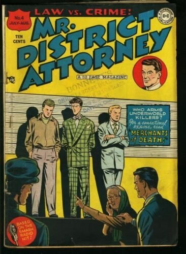 MR. DISTRICT ATTORNEY #4-DC PRE-CODE CRIME COMIC VG 