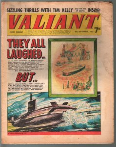Valiant 9/9/1967-Silver Age British comic book-sci-fi-action-adventure-G